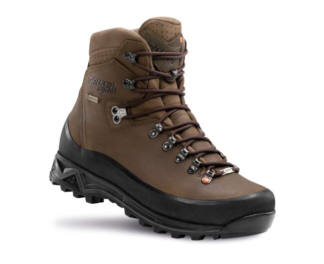 Scarponi Crispi Nevada Legend EFX GTX marroni con membrana Gore‑Tex vista laterale