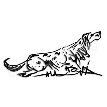Adesivo Setter con Fondo Trasparente