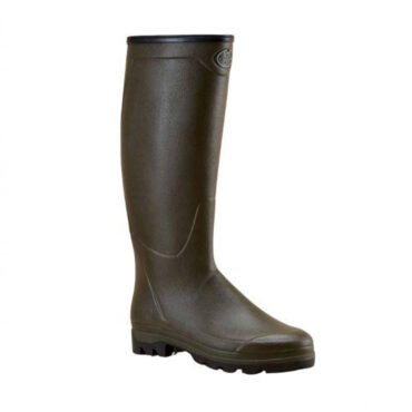 Stivali Le Chameau Country Cross Neoprene lined green vista laterale con suola Cross