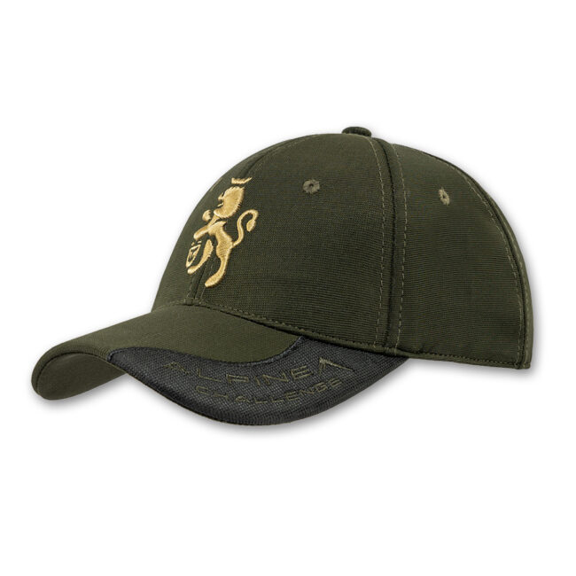 Cappellino Trabaldo verde con visiera nera Alpine e logo ricamato dorato