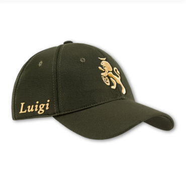 Cappellino Trabaldo verde con visiera nera Alpine e logo ricamato dorato